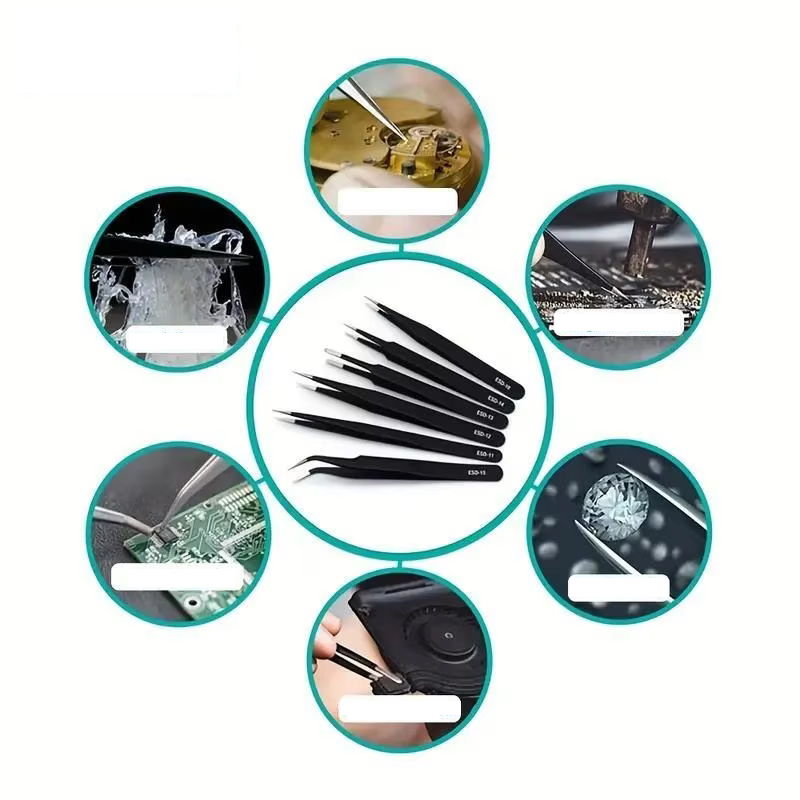 Electronics Repair Tool - Набор из 6 антистатических пинцетов из